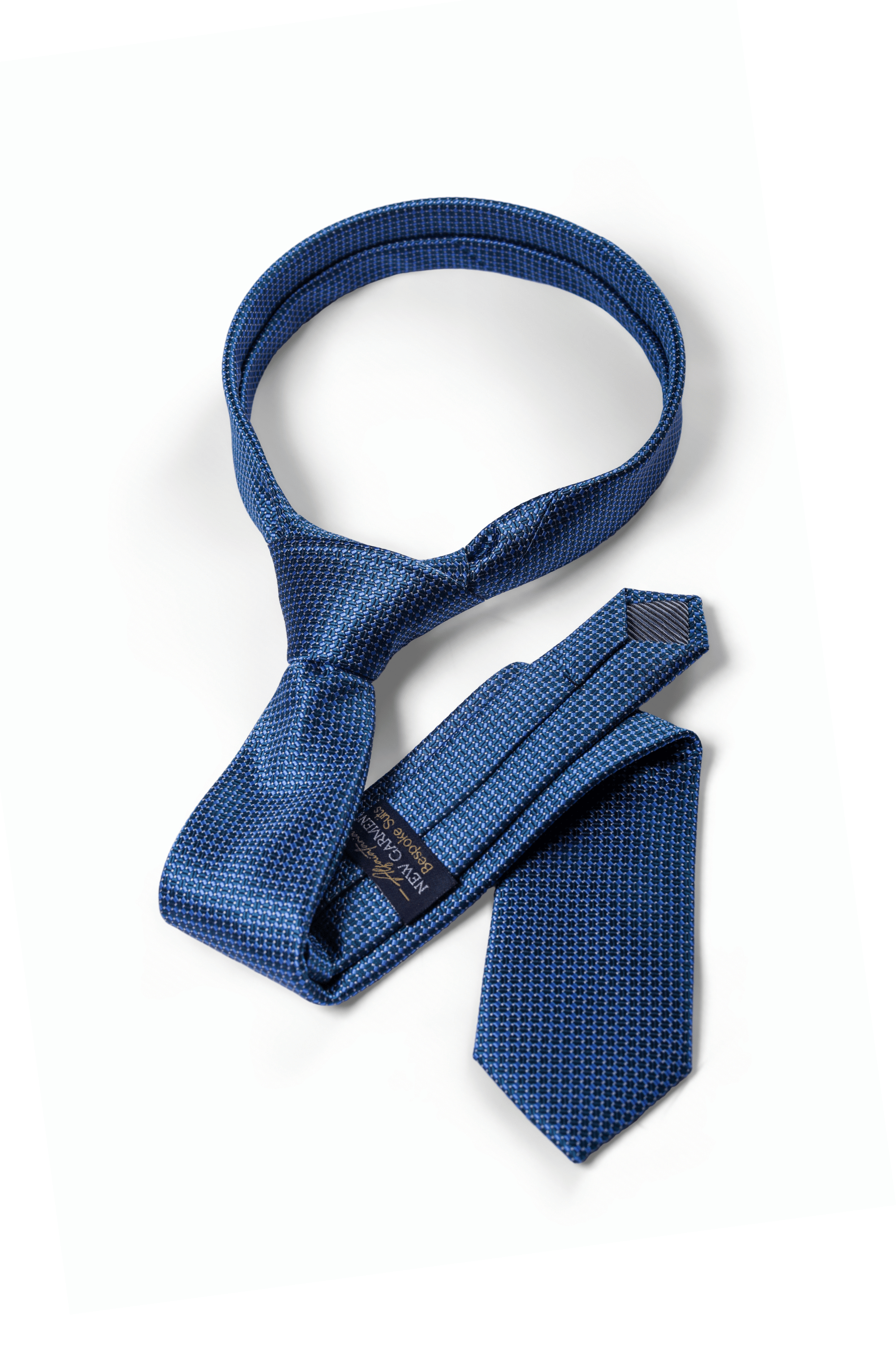Gravata Geométrica Azul Báltico