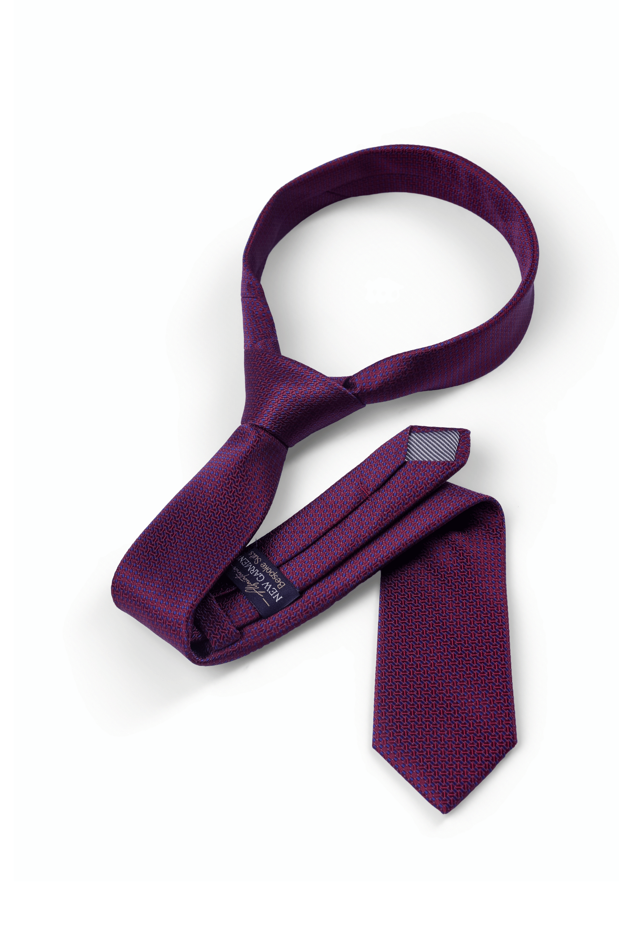 Gravata Geométrica Borgonha