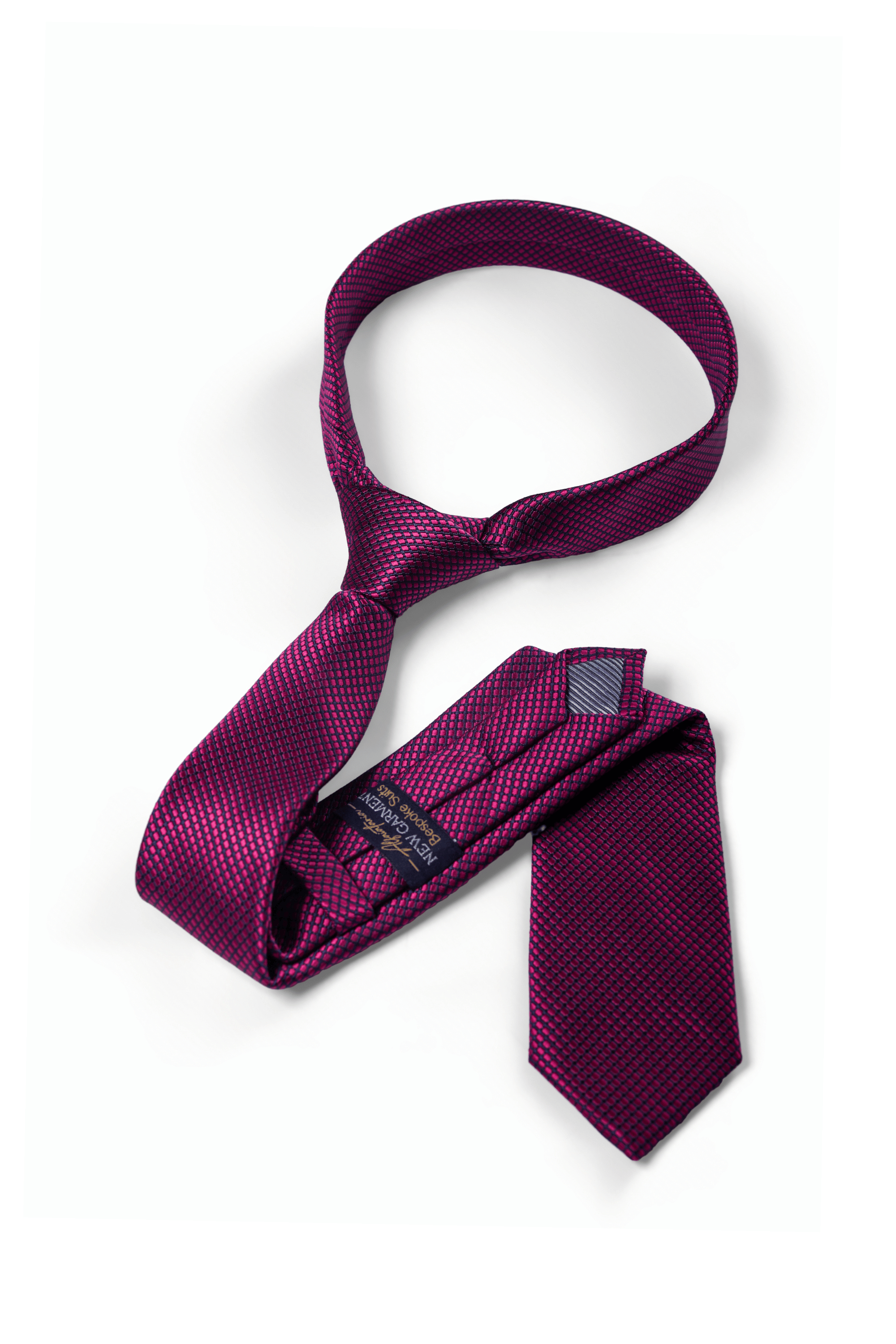 Gravata Geométrica Magenta Amaranto