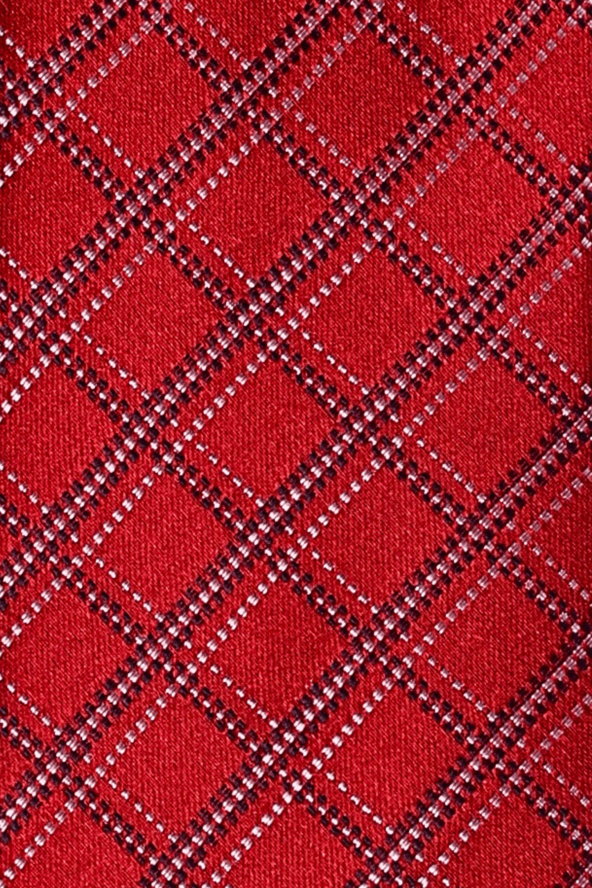 Gravata Xadrez Vermelho Intenso