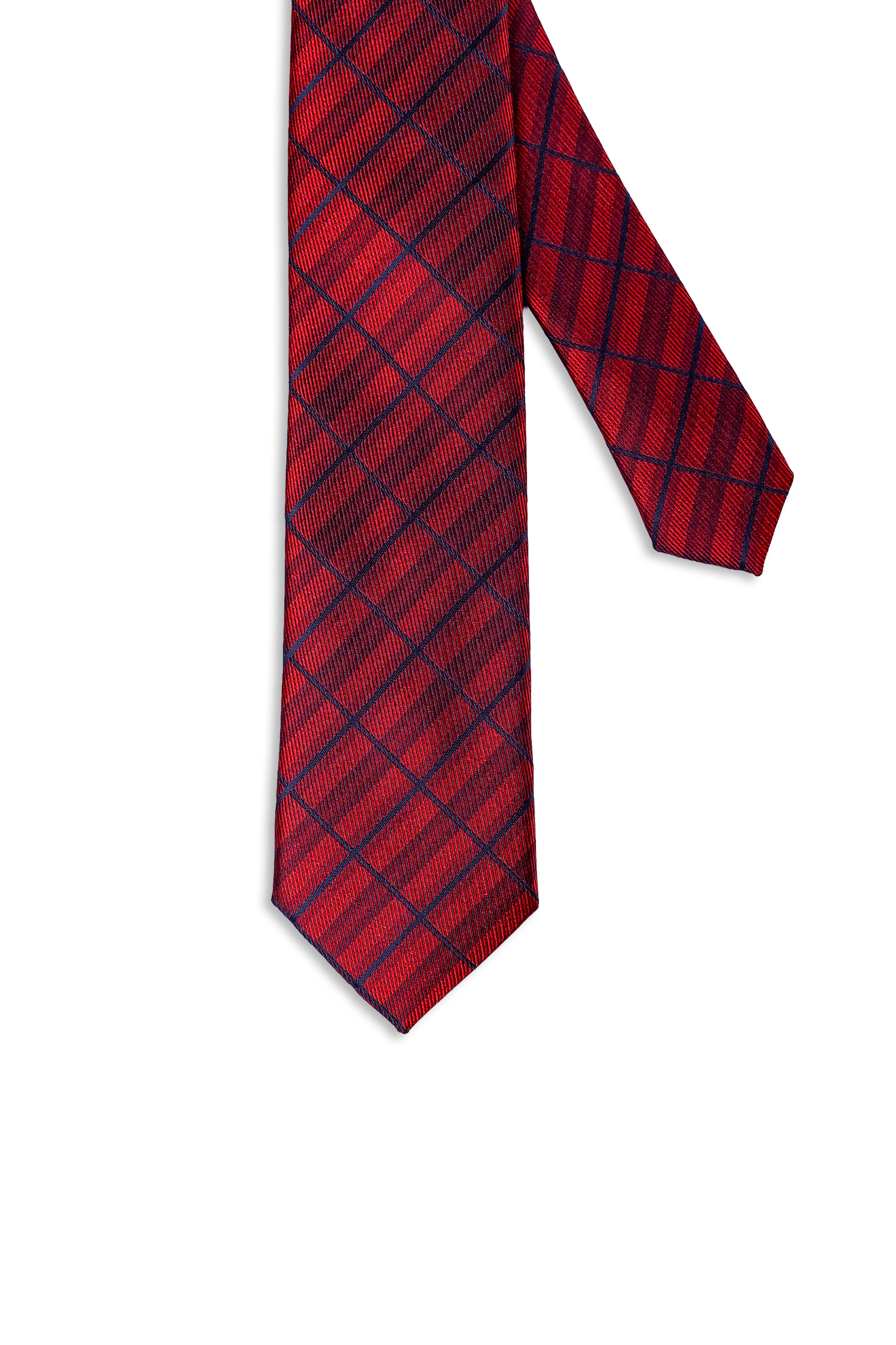 Gravata Xadrez Vermelho Carmim