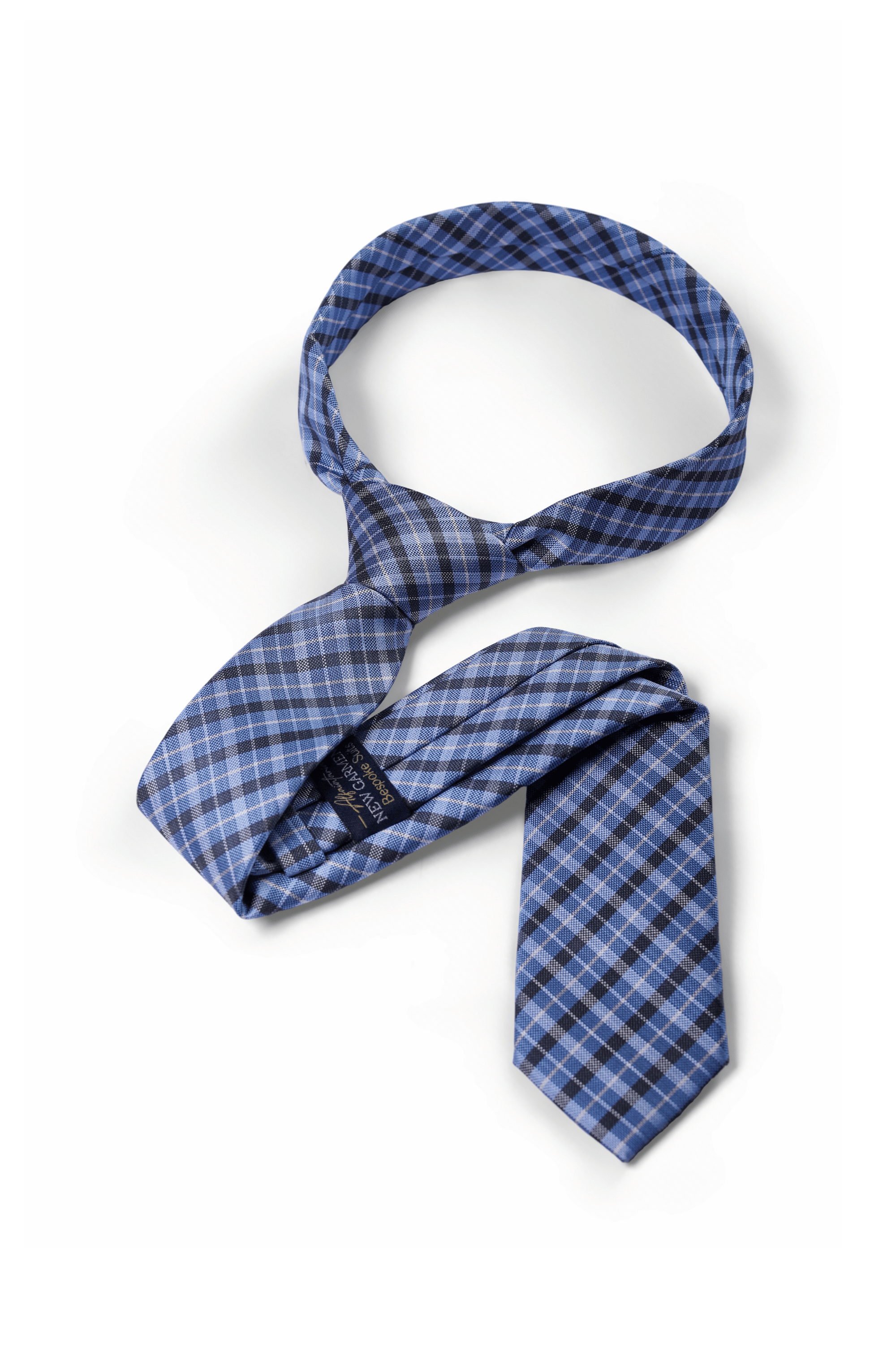 Gravata Xadrez Azul Bruma