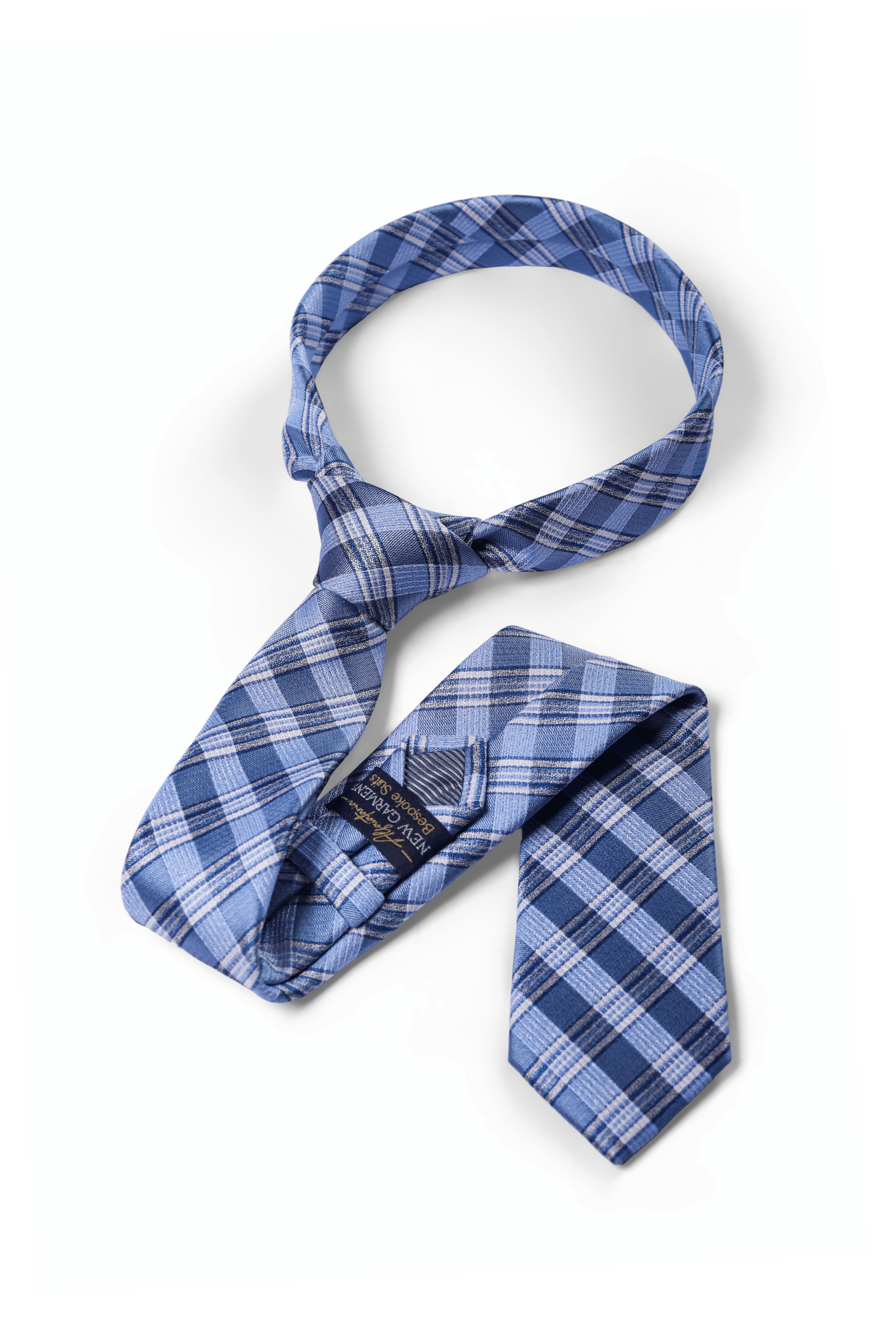 Gravata Xadrez Azul Denim