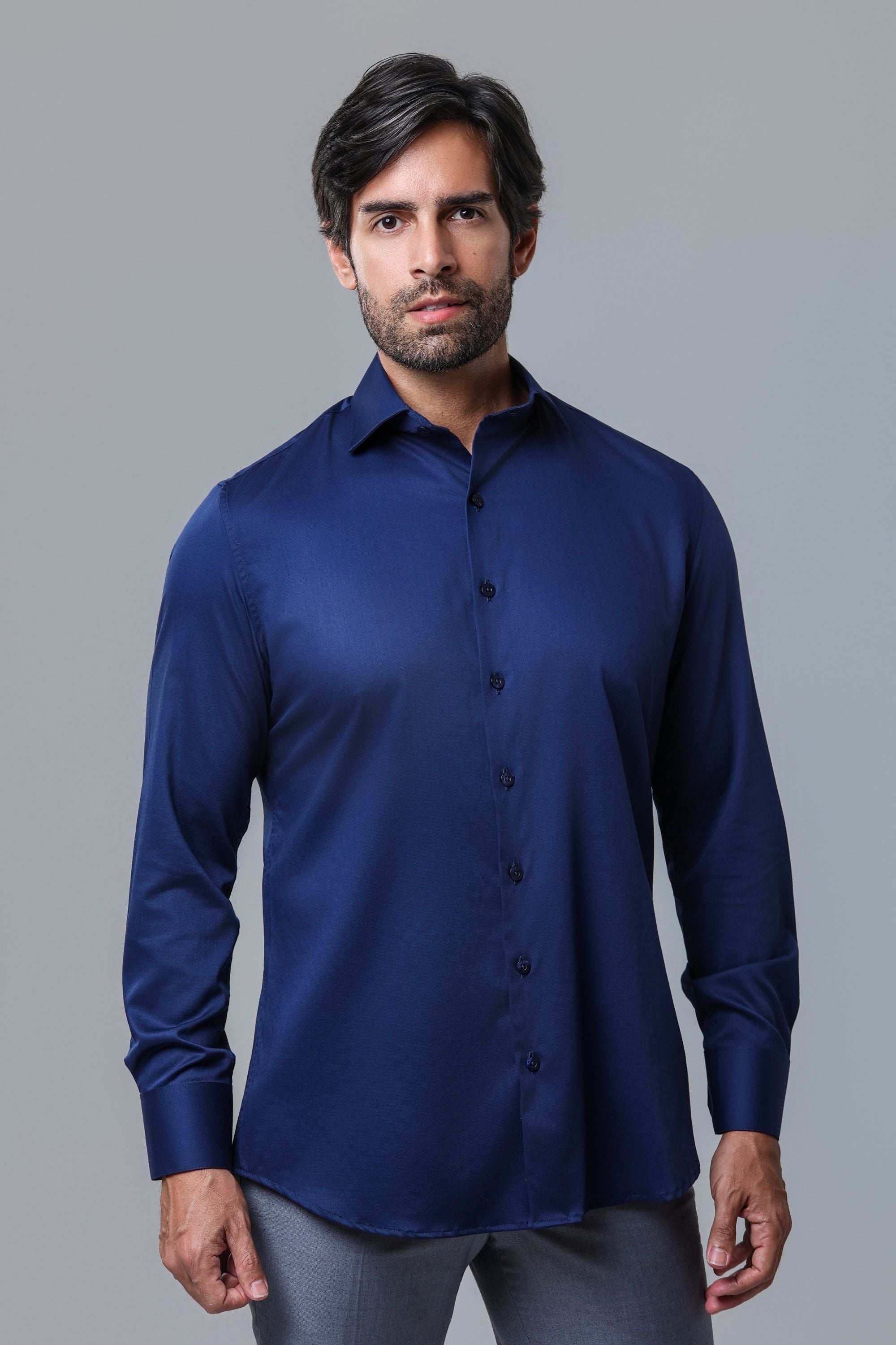 Camisa Bambu Azul Profundo