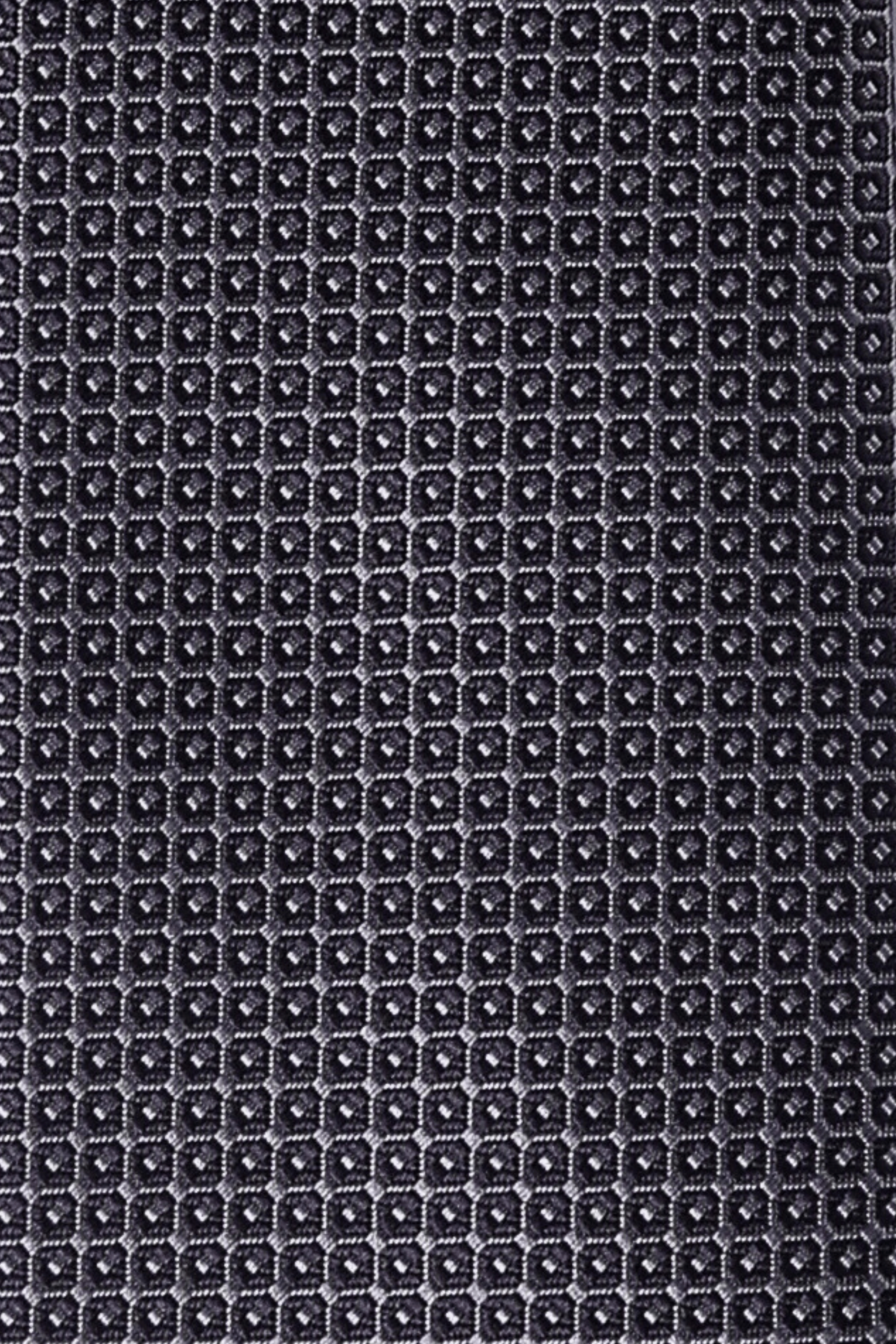 Gravata Geométrica Cinza Ônix
