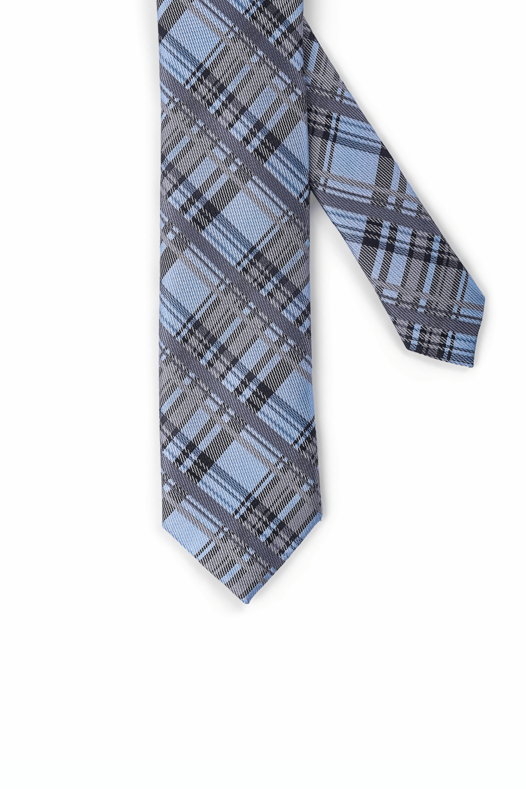 Gravata Xadrez Azul Celeste