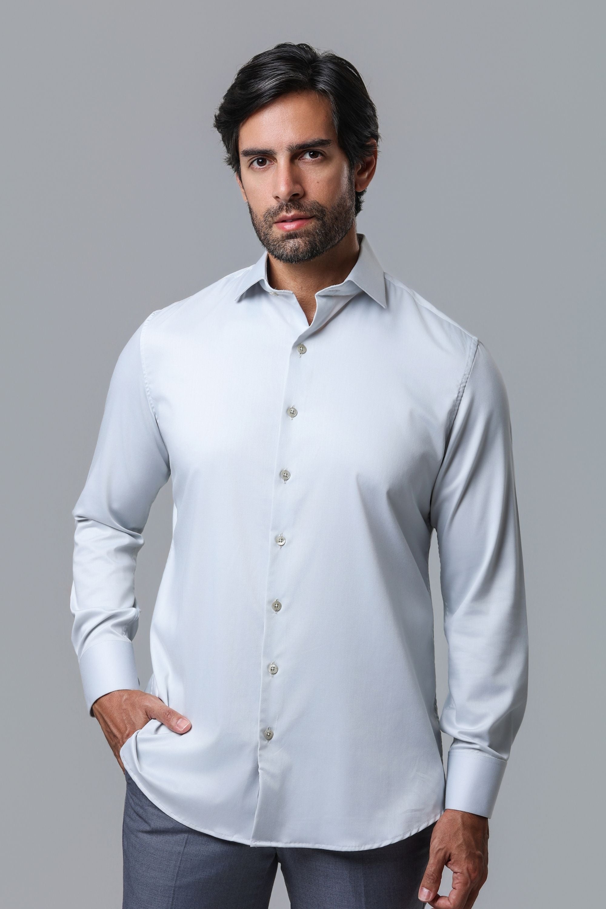 Camisa Bambu Azul Neblina