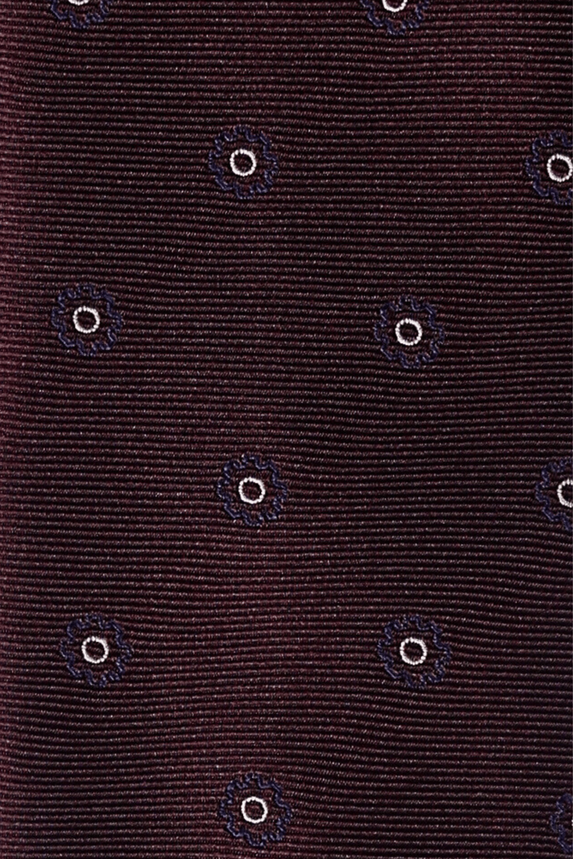 Gravata Floral Bordô