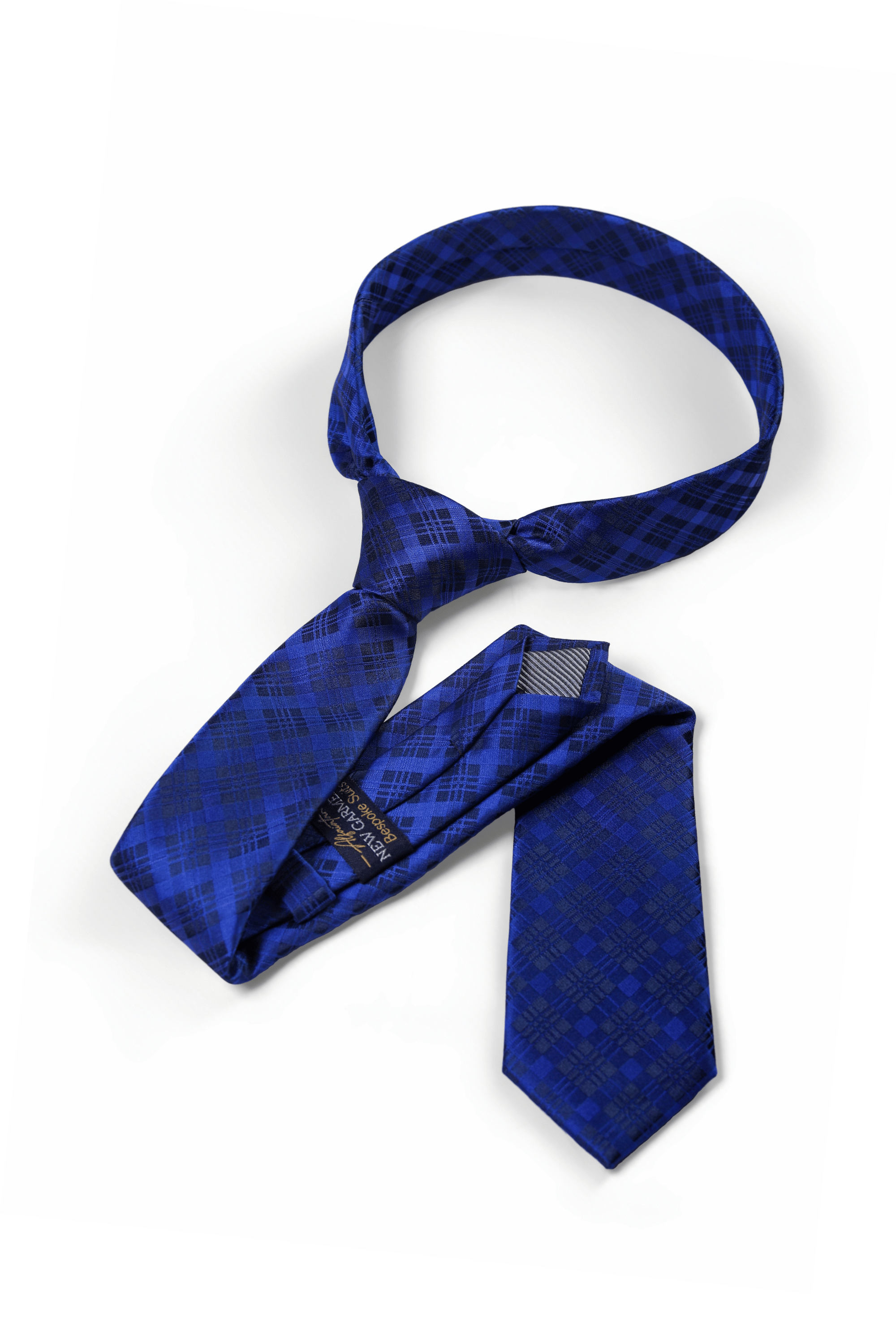 Gravata Xadrez Azul Índigo