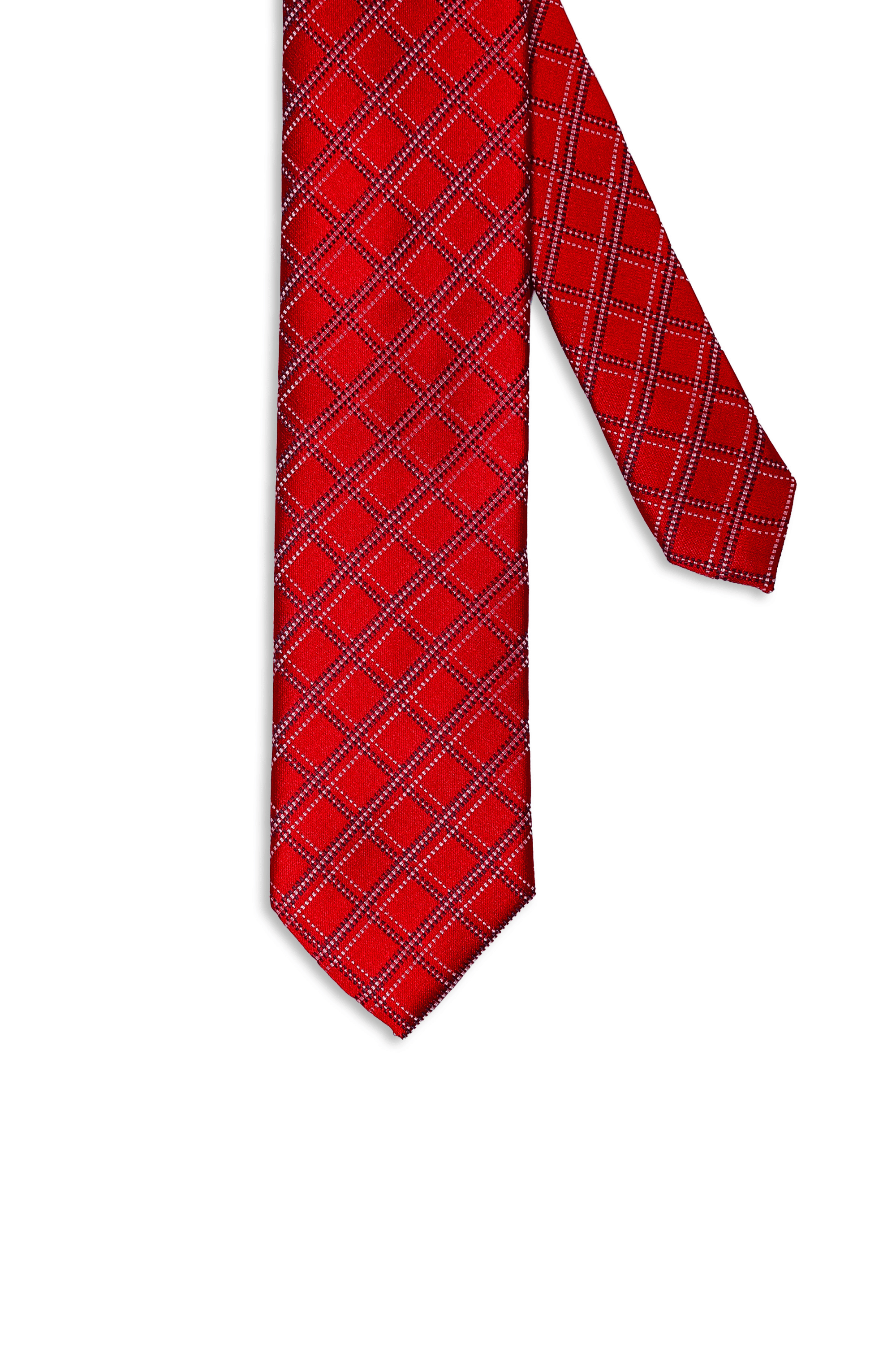 Gravata Xadrez Vermelho Intenso