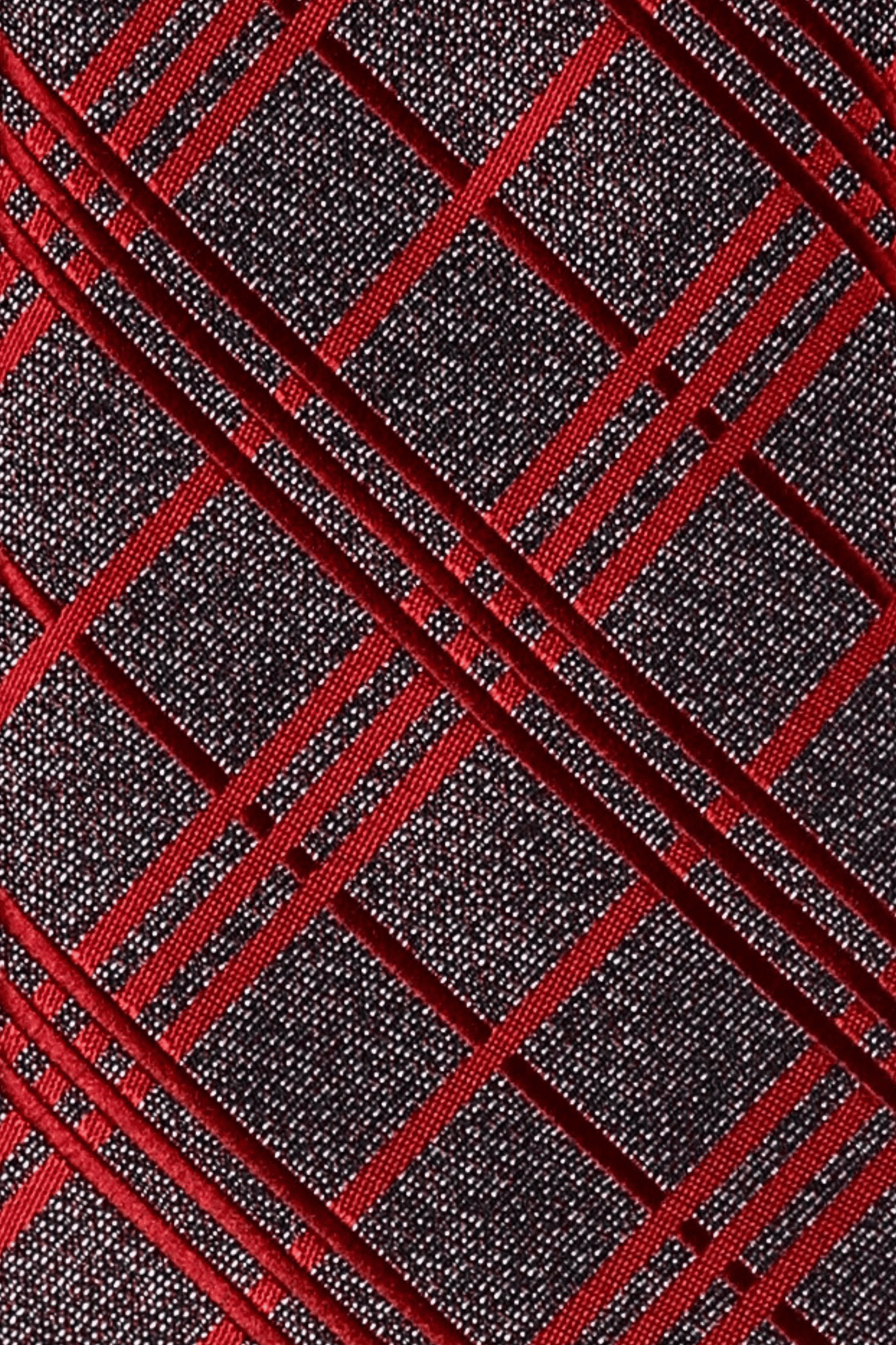 Gravata Xadrez Cinza Granito