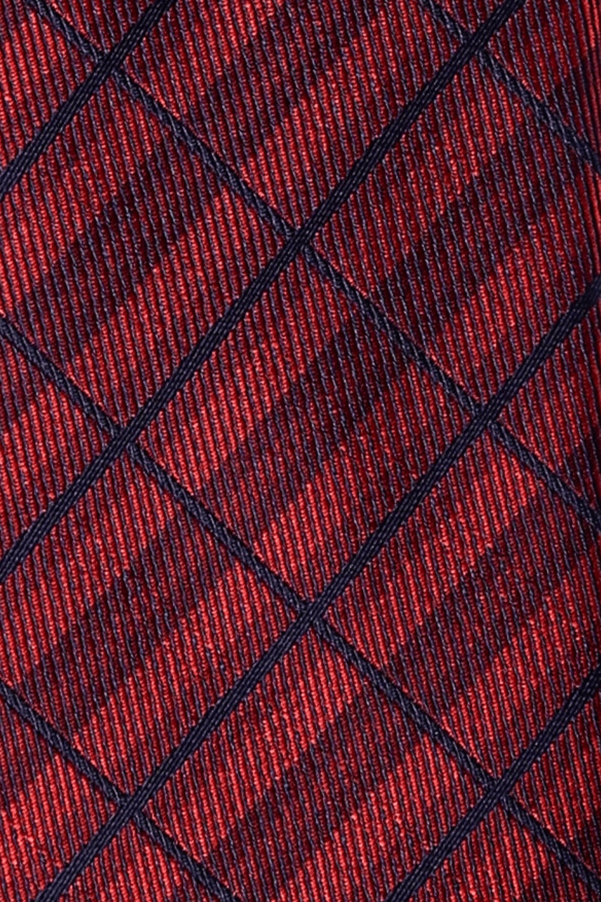 Gravata Xadrez Vermelho Carmim