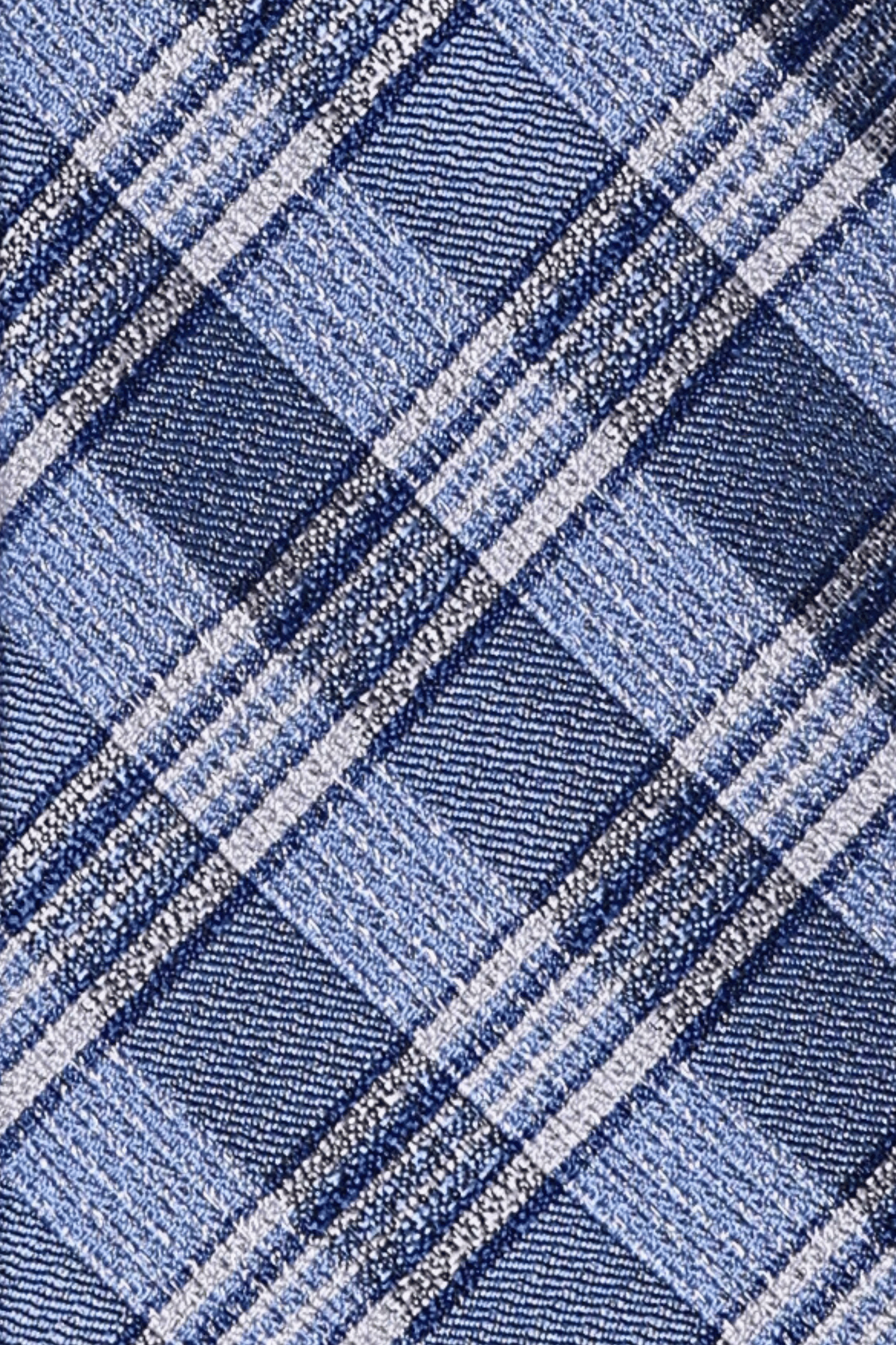 Gravata Xadrez Azul Denim