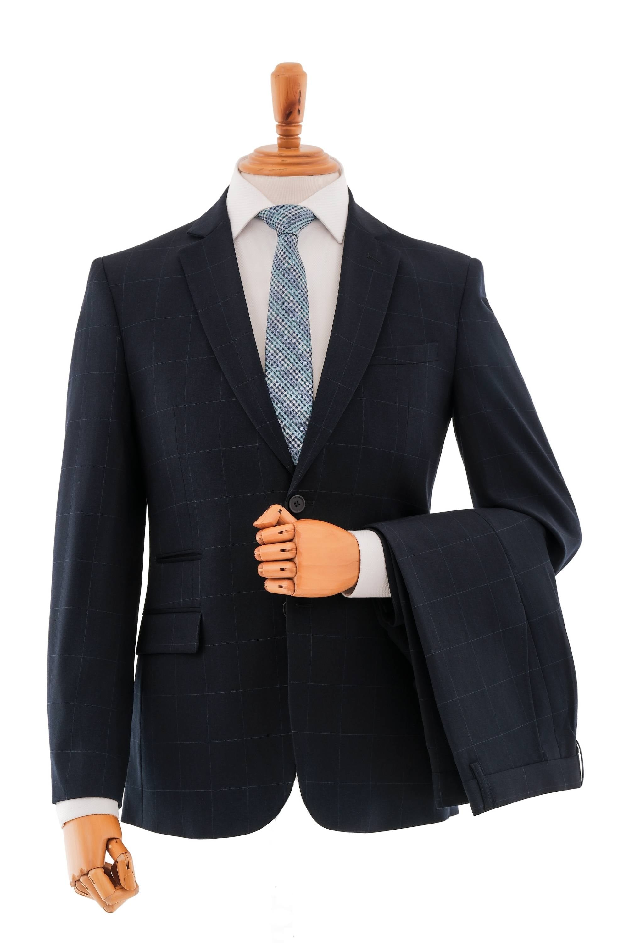 Costume Windowpane Azul