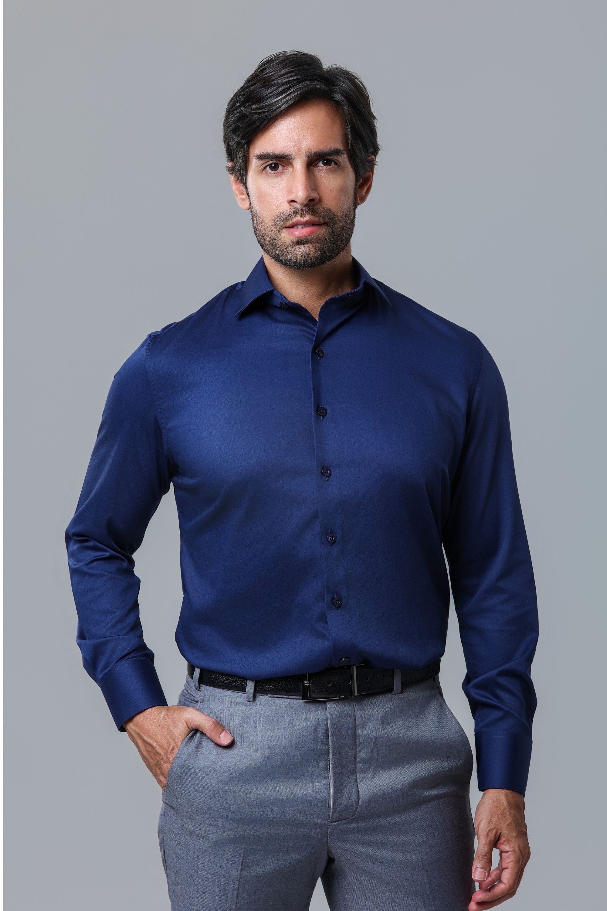 Camisa Bambu Azul Profundo