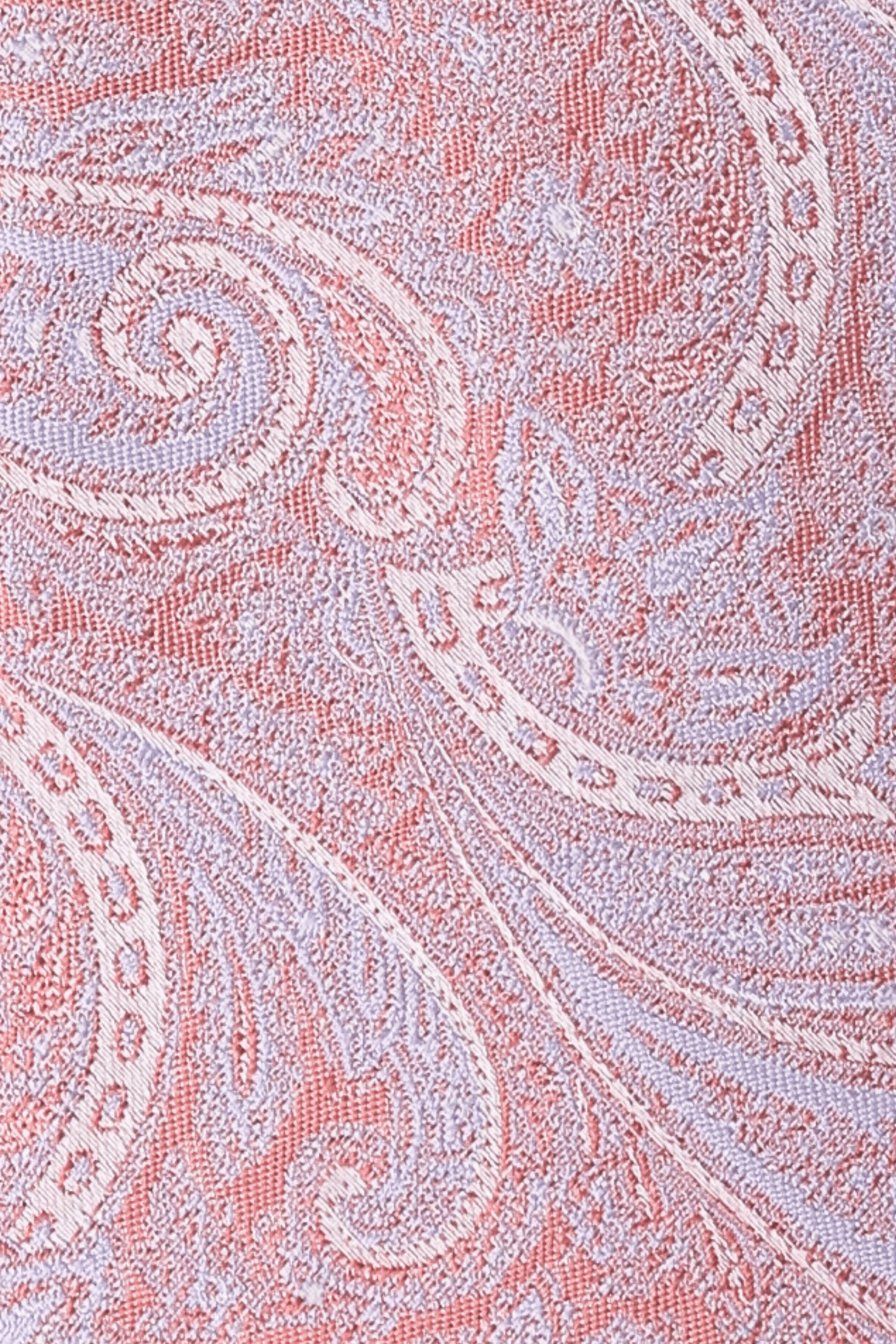 Gravata Paisley Coral & Lilás