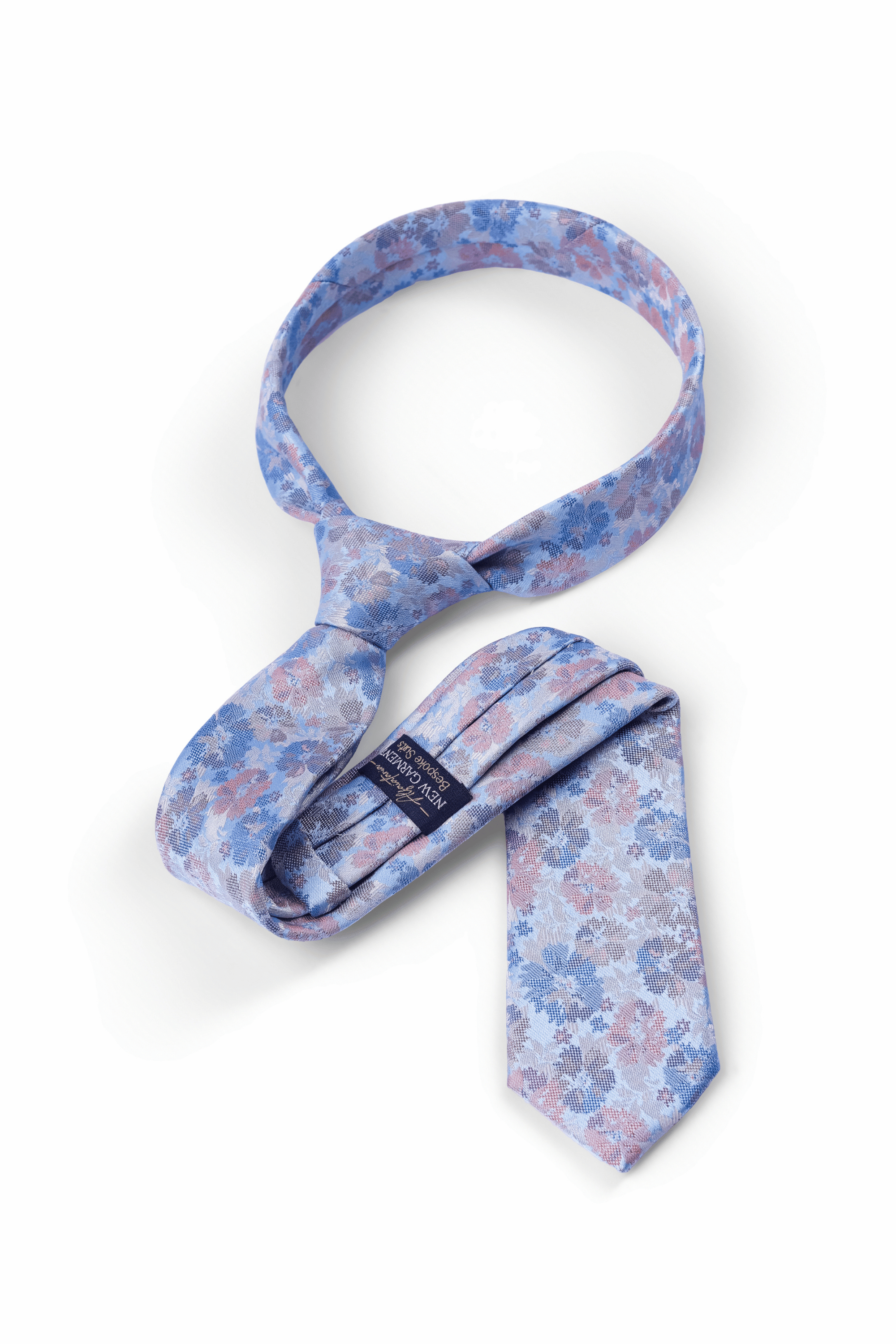 Gravata Floral Azul Celeste