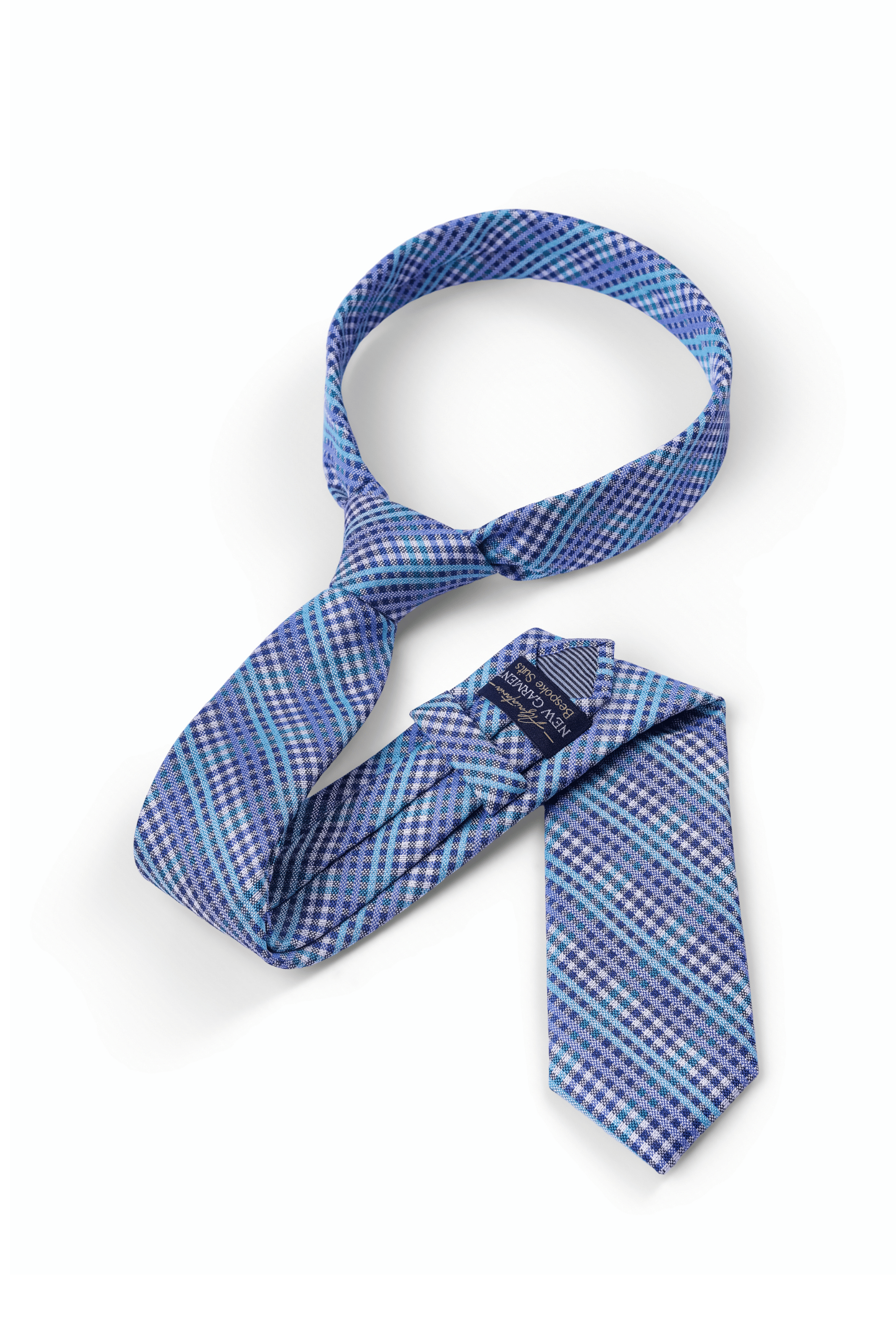 Gravata Xadrez Azul & Verde