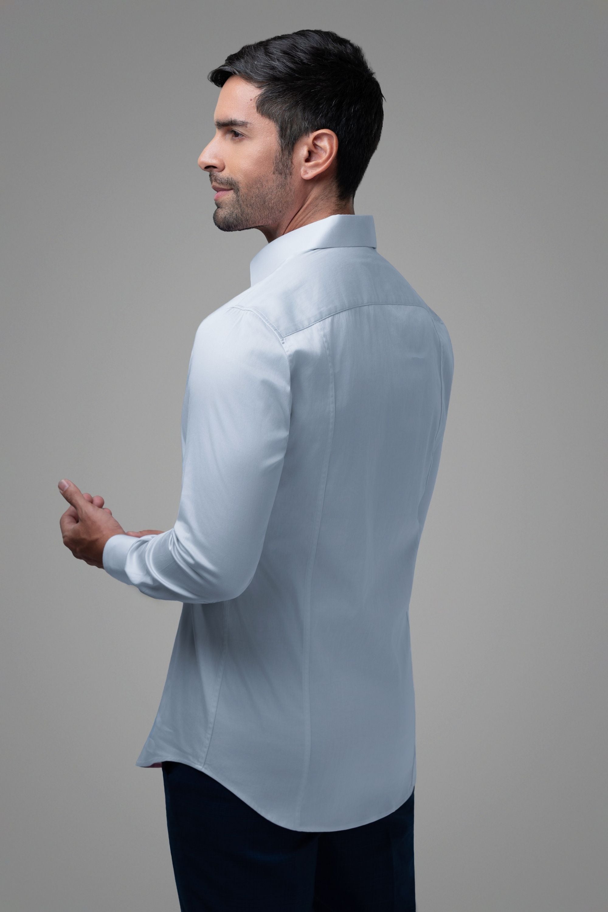 Camisa New Garment Office Cinza Glacial